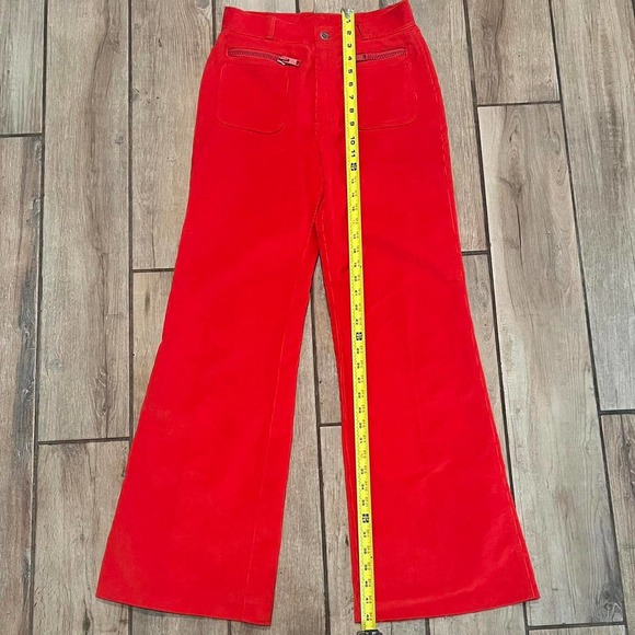 true vintage late 1970s bell bottom flare corduroy pants - Picture 2 of 7